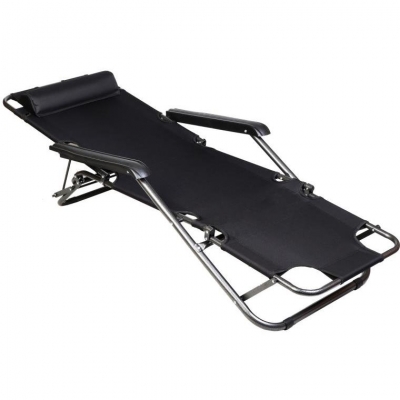 Leżak Ogrodowy Składany Fotel Plażowy Poduszka Mix-30947